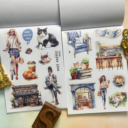 Kitty Cafe Sticker Book 20Sheets