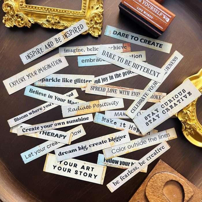 Timeworn Quotes Sticker 24PCS