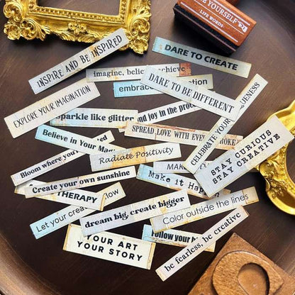 Timeworn Quotes Sticker 24PCS