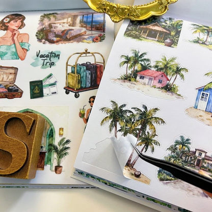 Vacation Trip Sticker Book 20Sheets
