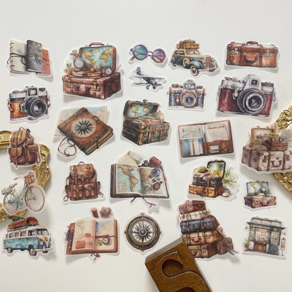 Vintage Voyage Vellum Sticker 25PCS