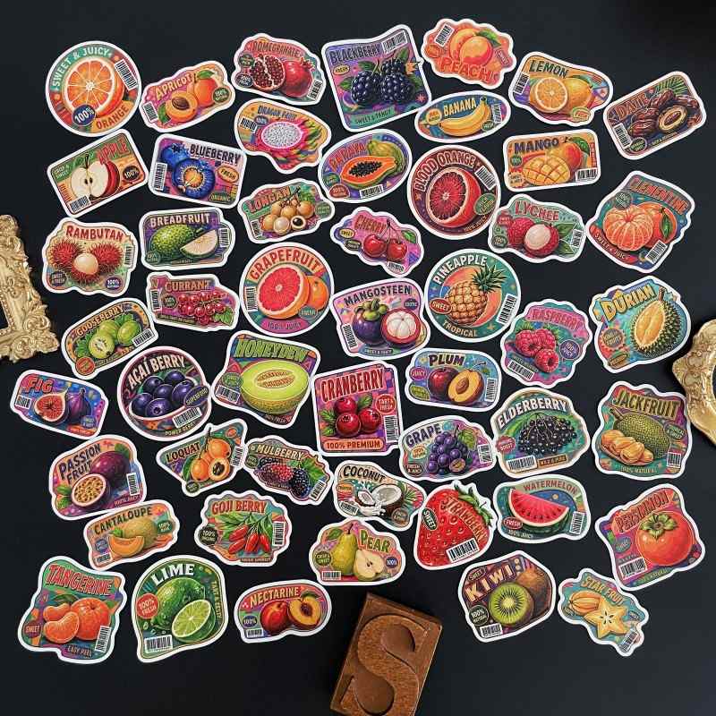 Fruit Tag Sticker 50PCS