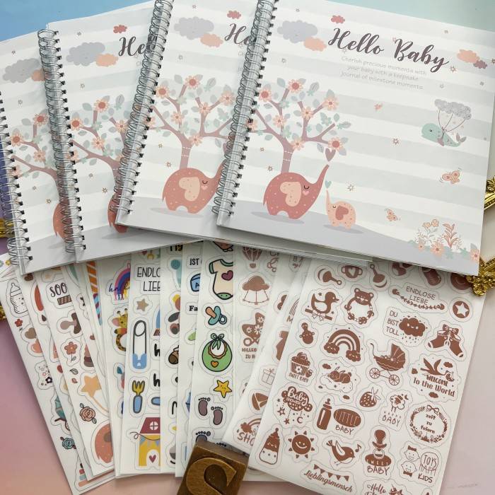 Baby Growth Record Book With Stickers