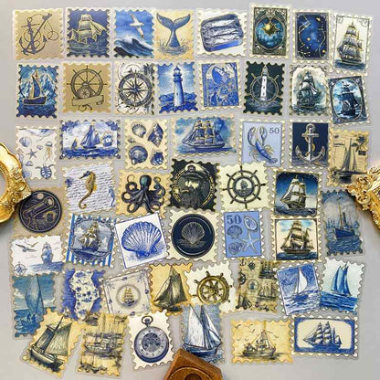 Blue Sail Sticker 50PCS