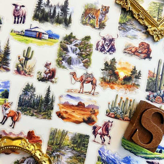 Deer Hollow Sticker 60PCS