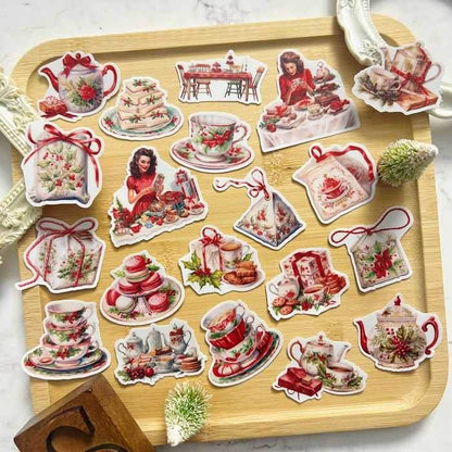 Festive Tea Gathering Sticker 20PCS