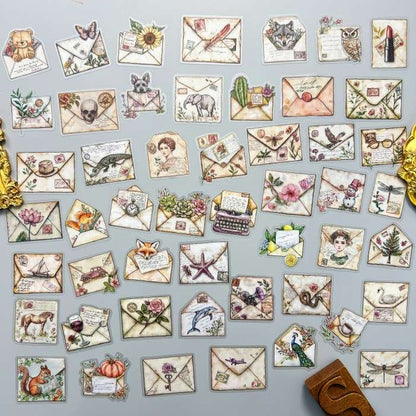 Antique Envelope Sticker 50PCS
