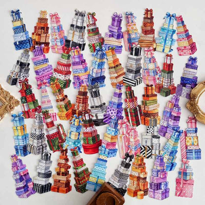 Stacked Gift Party Sticker 48PCS