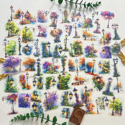 Street Lamps Sticker 60PCS