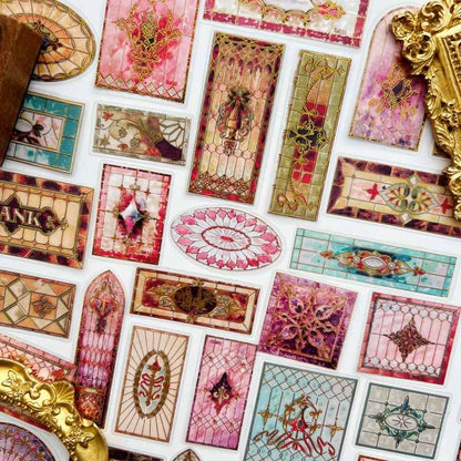 Vintage Tiles Sticker 90PCS