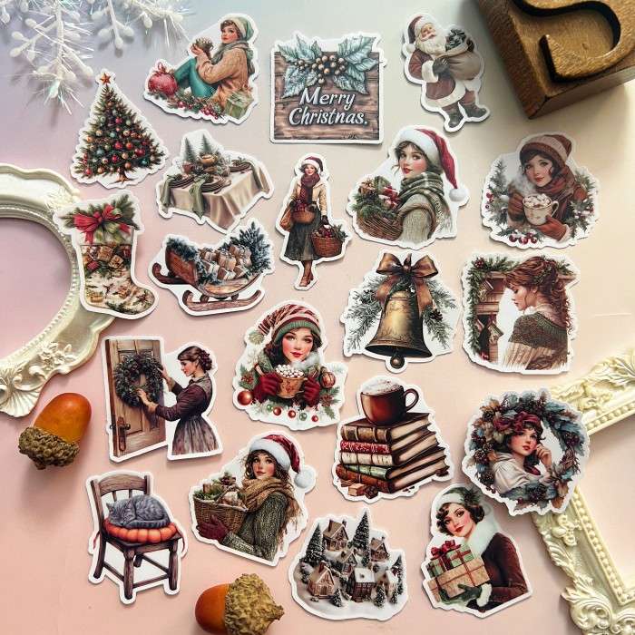 Festive Winter Maidens Sticker 20PCS