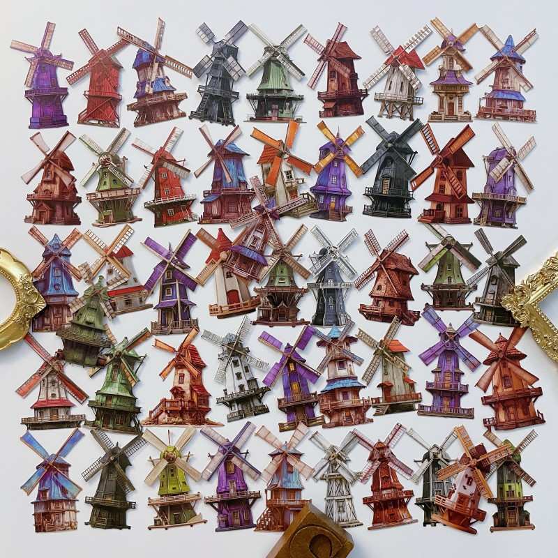 Windmill Sticker 60PCS