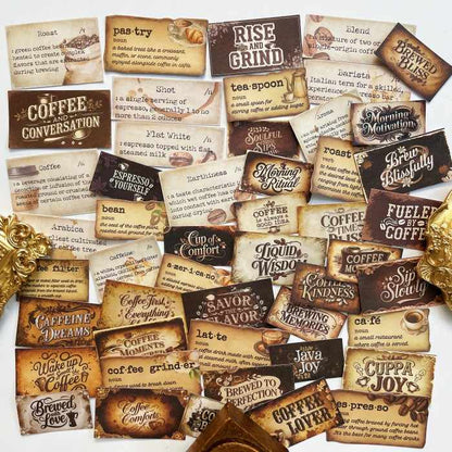Brewed Words Sticker 50PCS