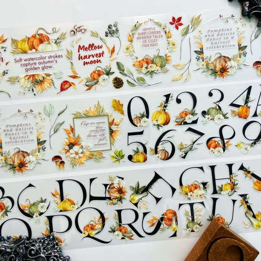 Harvest Script PET Tape | The Washi Tape Shop