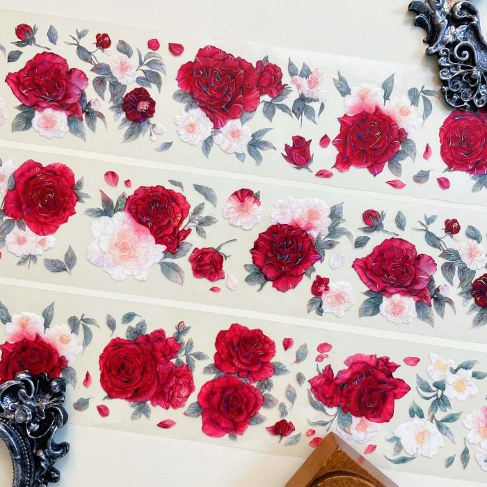 Rose Camellia PET Tape | Mujie Studio