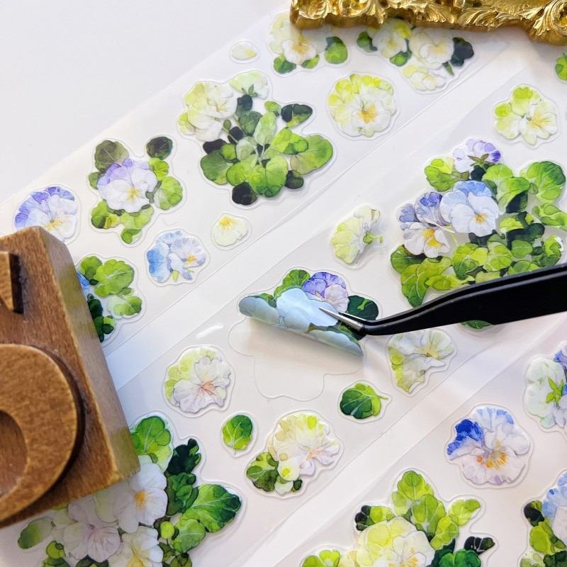 Tiny Pansy PET Tape | Zi Yuan Su