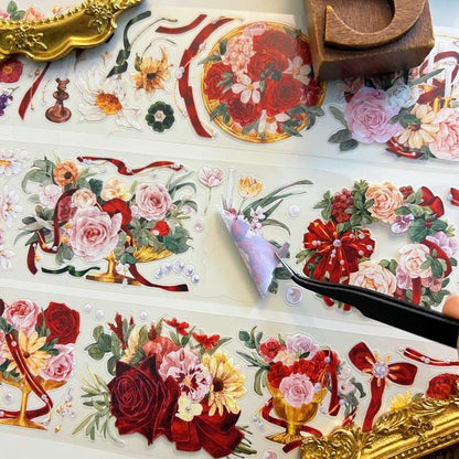 Scarlet Flora PET Tape | BAICANGJIA