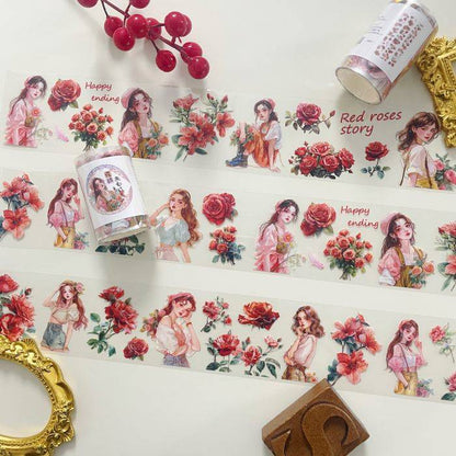 Red Rose Story Tape Roll | WUBAO