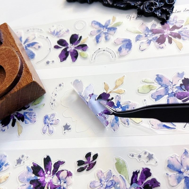 Indigo Petals PET Tape | Xiao Bai Jia