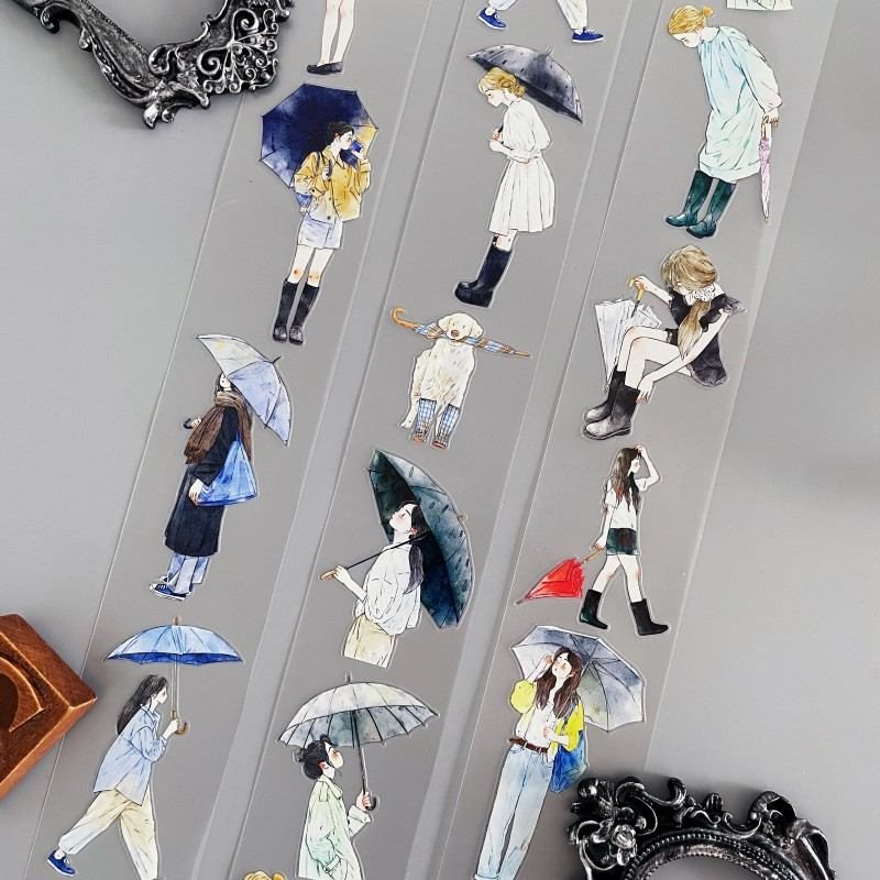 Walking in Rain PET Tape | DingDing
