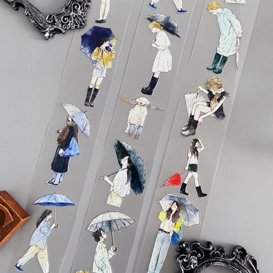 Walking in Rain PET Tape | DingDing