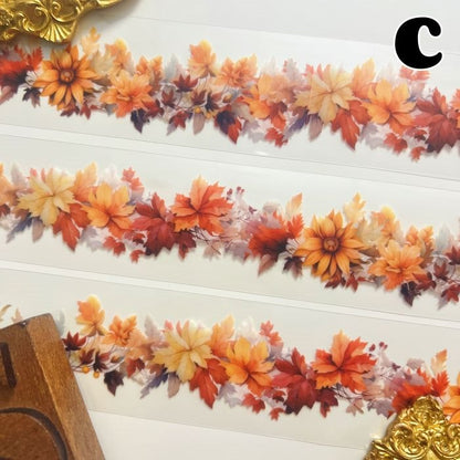 Golden Fall Foliage PET Tape Roll