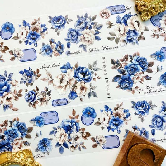 Blue Alley Rose PET Tape Roll | Dong Xi