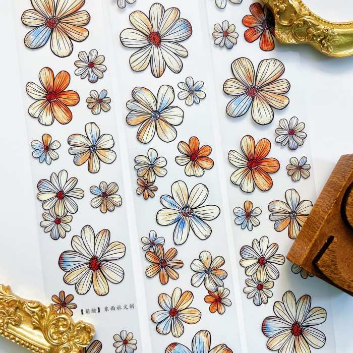 Bloom Sketch PET Tape Roll | Dong Xi