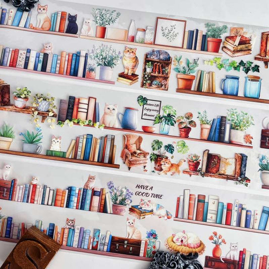 Bookish Cats Tape Roll | Dan Sheng
