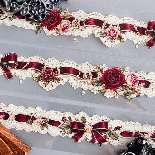 Burgundy Lace PET Tape Roll