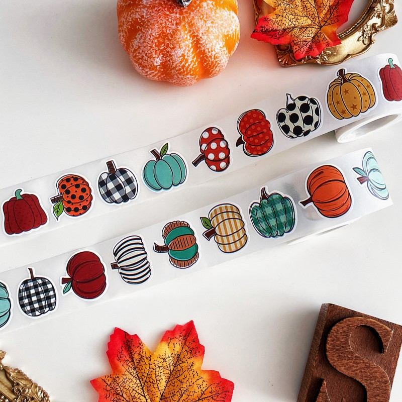 Fall Pumpkin Sealing Sticker Roll