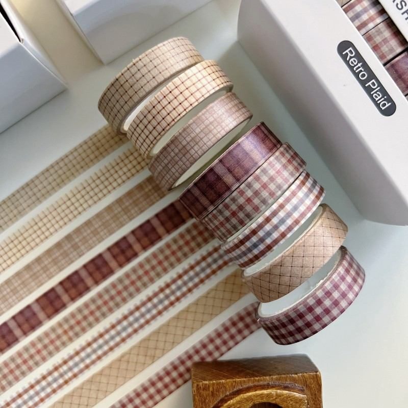 Vintage Plaid Washi Tape Set | Dian Dian