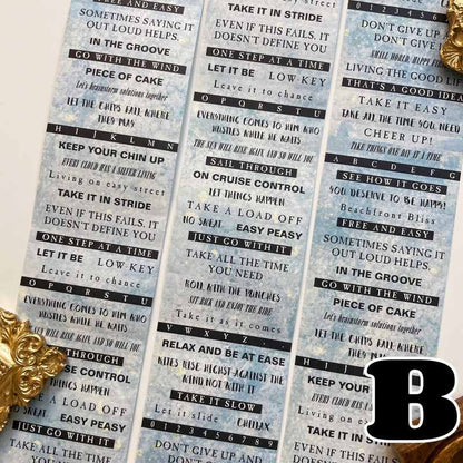 Time's Words Kraft Paper Sticker Roll