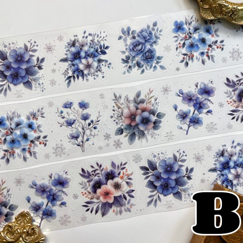 Winter Flower Field PET Tape Roll