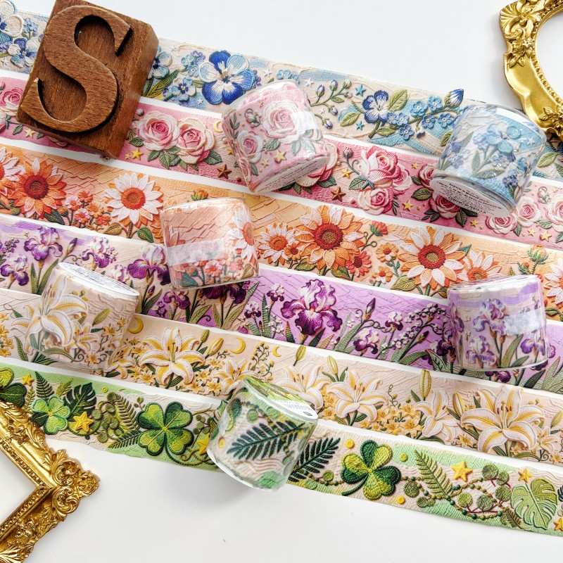 Floral Embroidery Washi Tape Roll
