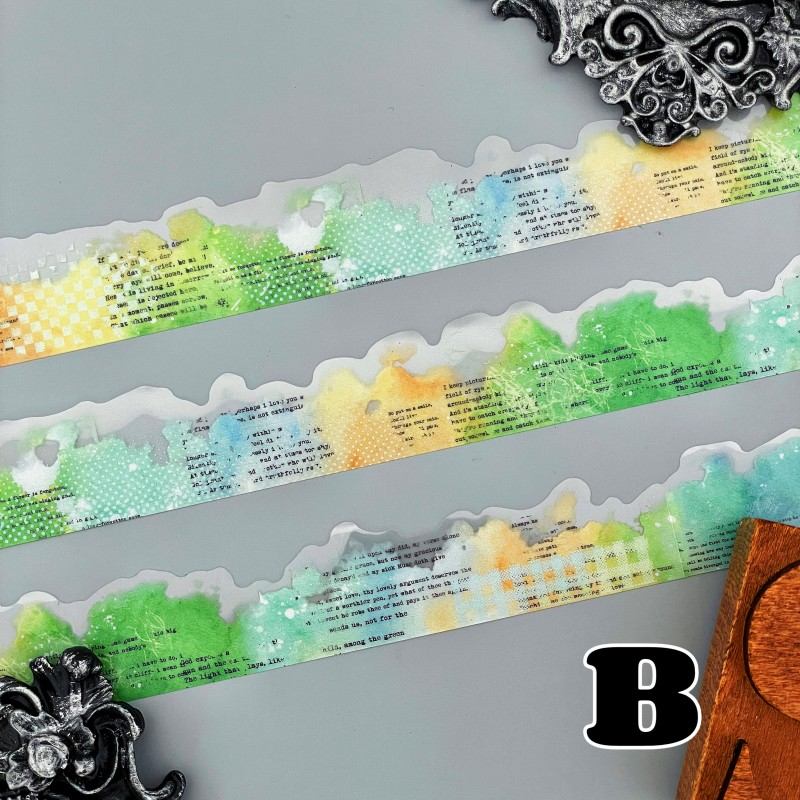 Color Ink Word PET Tape Roll