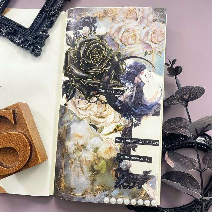 Evening Rose Garden Ephemera Mystery Kit 90PCS