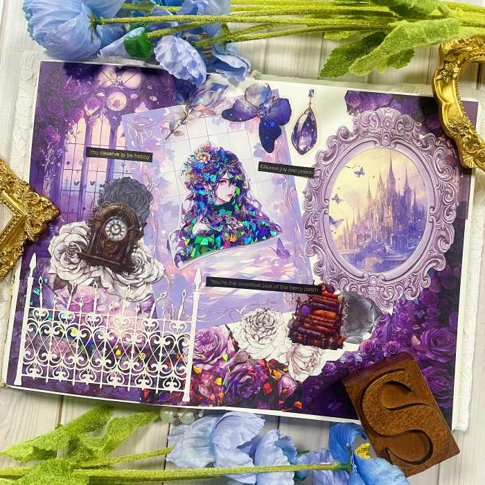 Deep Purple Dream Ephemera Mystery Kit 100PCS