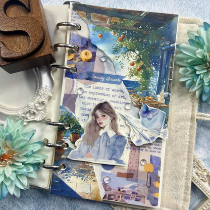 Seaside Holiday Journal Ephemera Mystery Kit 45PCS