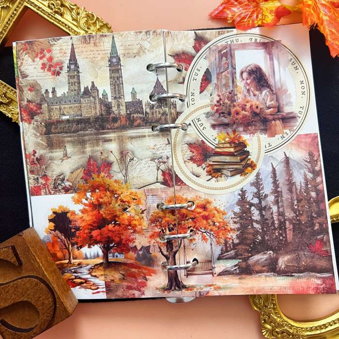 Cozy Fall Mornings Ephemera Mystery Kit 80PCS