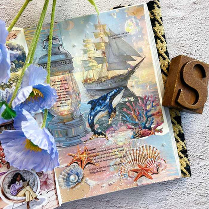 Vibrant Sea World Ephemera Mystery Kit 120PCS