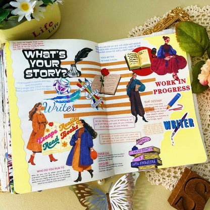 Vintage Fashion Sticker 60PCS