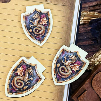 Shield-Shaped Magnetic Bookmark