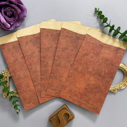 Retro Brown Paper Envelopes 5PCS
