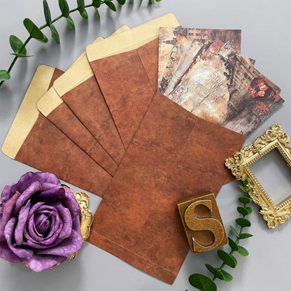 Retro Brown Paper Envelopes 5PCS