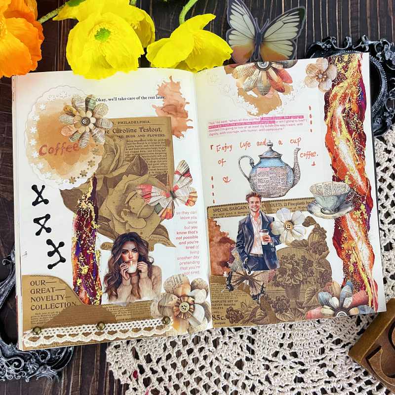 Coffee Impression Ephemera Mystery Kit 100PCS