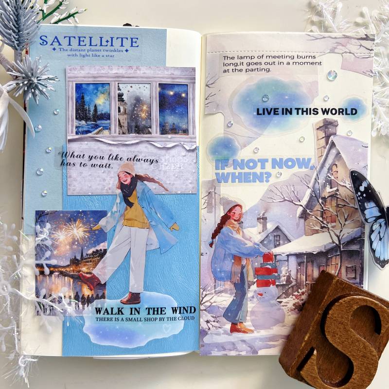 White Silence Ephemera Mystery Kit 75PCS