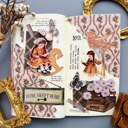Caramel Textile Ephemera Mystery Kit 70PCS