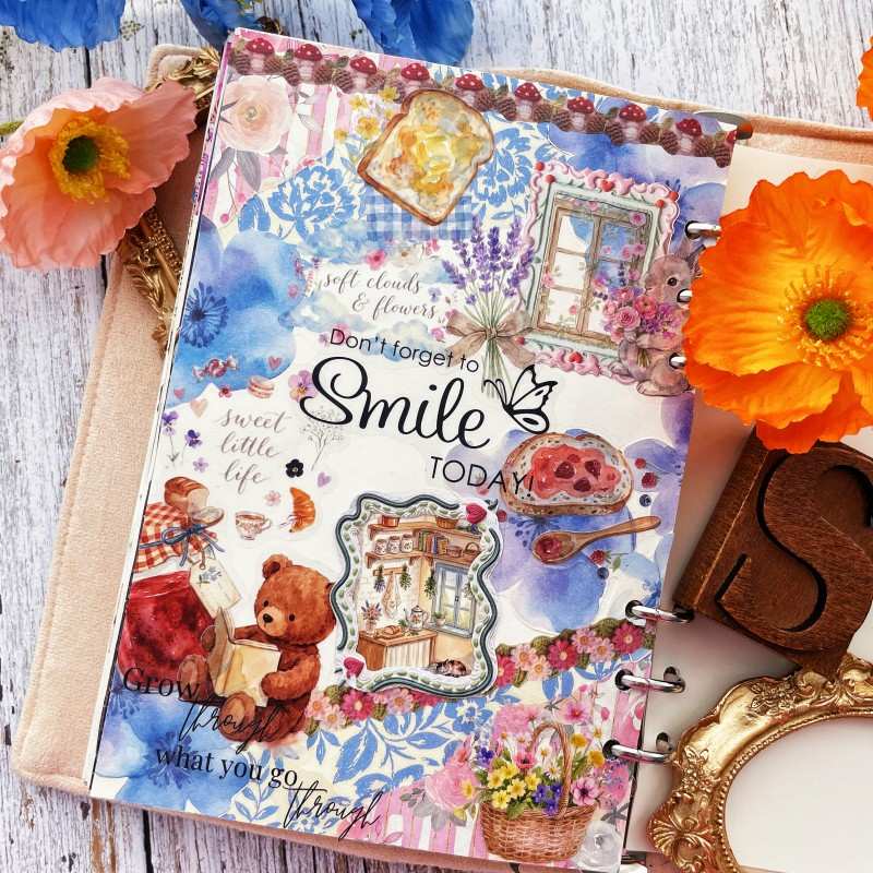 Pastoral Watercolors Ephemera Mystery Kit 85PCS
