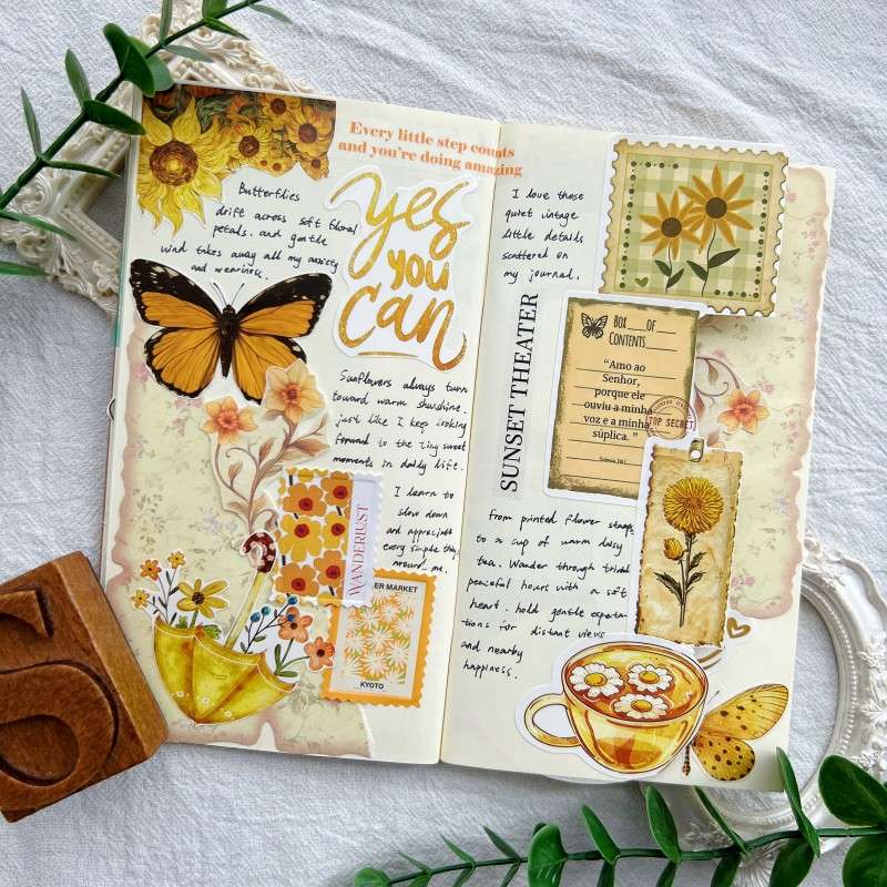 Old Flutter Ephemera Mystery Kit 90PCS